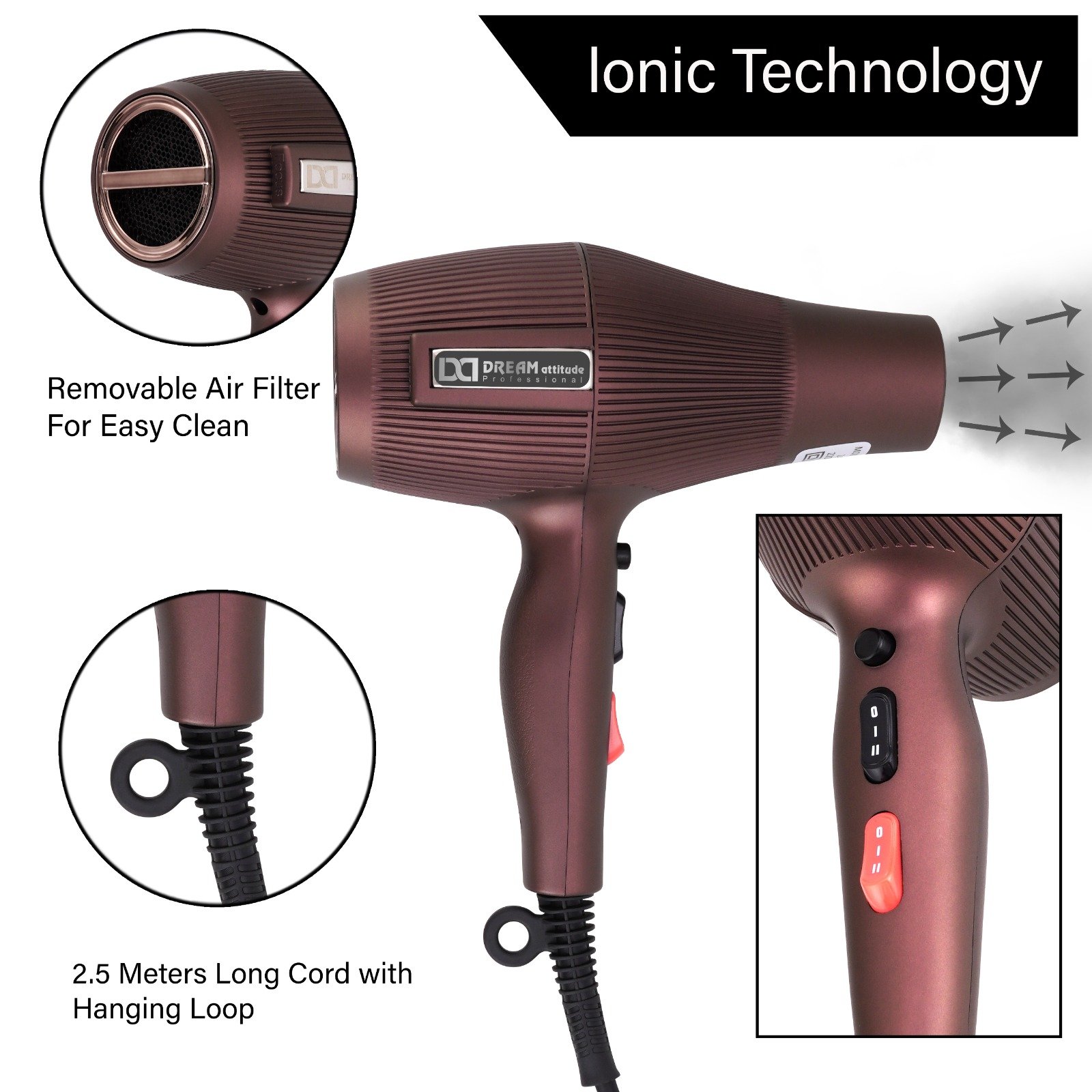 UNBREAKABLE HAIR DRYER [MODEL NO:7001] - Image 12 - NR Beauty World